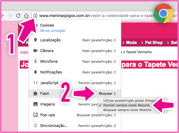 Ativar o Flash no Google Chrome